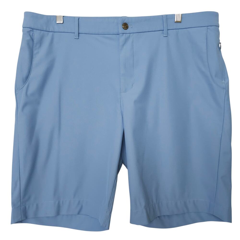 Johnnie-O Cross Country Performance Shorts Mens 38W 9L Ripple Blue Stretch